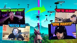 100 PLAYERS LAND SALTY!! HOTTEST DROP EVER?! W/ NICKMERCS, COURAGE & CLOAK