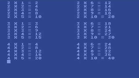 Simple Basic Program on Atari 800 Computer