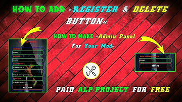 How To Add Register & Delete Button | Andlua Admin Panel | Paid Admin Panel Alp/Project For Free