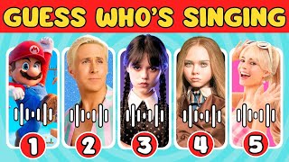 GUESS MEME & WHO'S SINGING 🎤🎵 🔥 | Super Mario, Wednesday, Barbie, Lay Lay