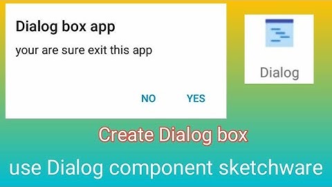 sketchware me dialog box banaye | use dialog component in sketchware app