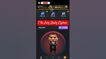 Hamster kombat daily cipher 7th July #hamsterkombat