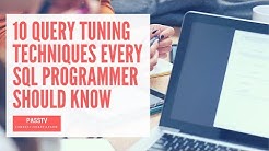 10 Query Tuning Techniques Every SQL Programmer Should Know - Durasi: 1.34.44. 