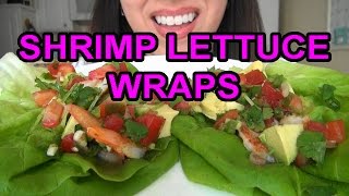 SassEsnacks ASMR: Shrimp Lettuce Wraps (Making &amp; Eating) | Relaxing Eating Sounds