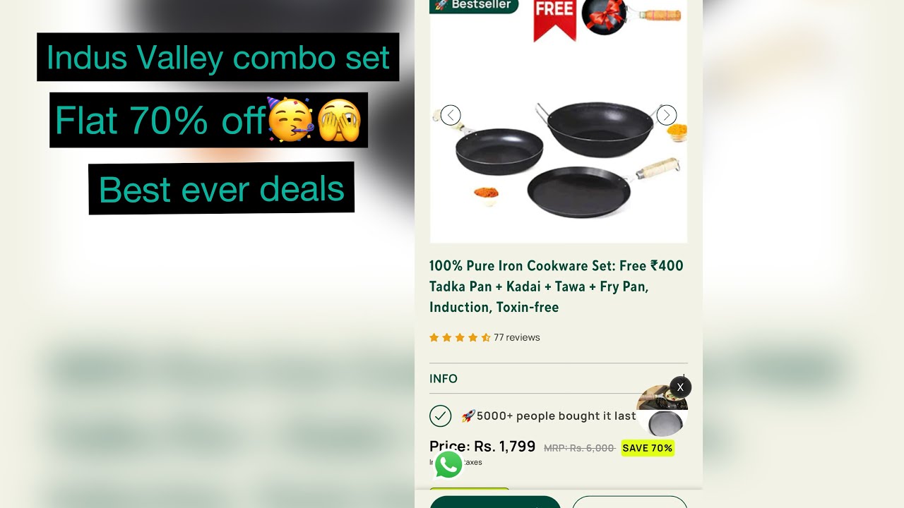 Indus Valley iron cookware combo offermind blowing offersIndusValley