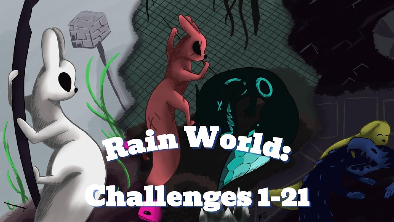 Completing The Rain World Challenges: 1-21 - YouTube