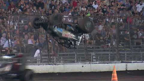 Tony Gomes flips it into the fence at Chico