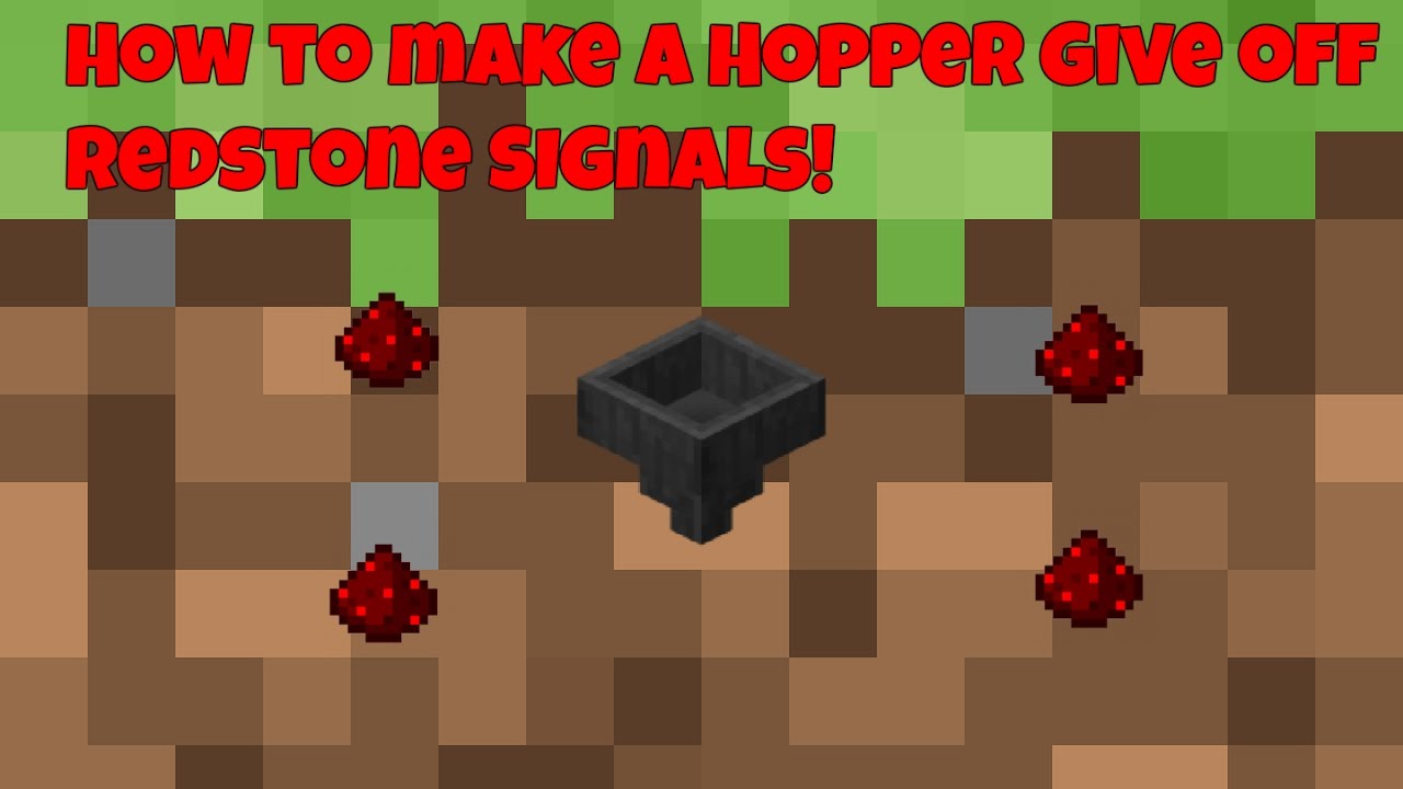 How To Make A Hopper Give Off A Redstone Signal Minecraft Tutorials Youtube