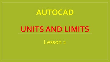 Setting Units & Limits on AutoCAD: Lesson 2