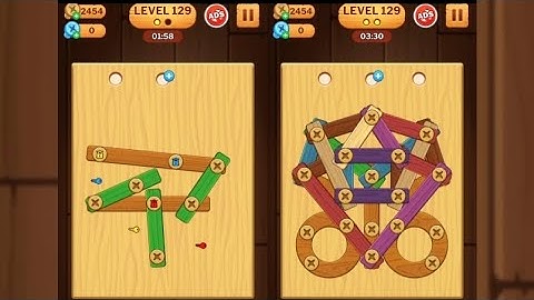 Screw Puzzle: Wood Nut & Bolt - Level 129