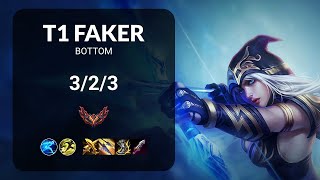 T1 Faker Ashe vs Draven BOTTOM - KR GRANDMASTER Patch 15.10