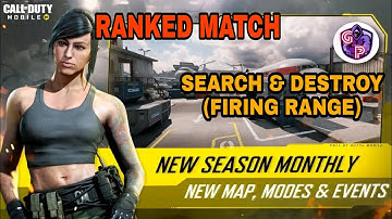 Call of Duty: Mobile | RANKED MATCH | SEARCH & DESTROY(FIRING RANGE) | Kills-(7+7+6+6+3)