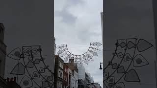 The "Crown and Jewels" christmas lights are up on Bond Street in London