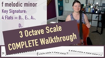 3 Octave Scales: f melodic minor (WITH instructions!)