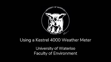 Kestrel 4000 Weather Meter Tutorial