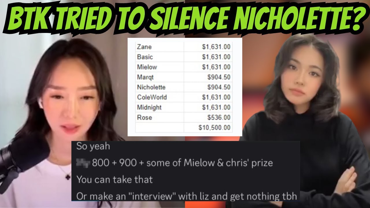 Nicholette Talks About The BTK Prize Pool Distribution and How they "Blackmail" Her Not to Talk!