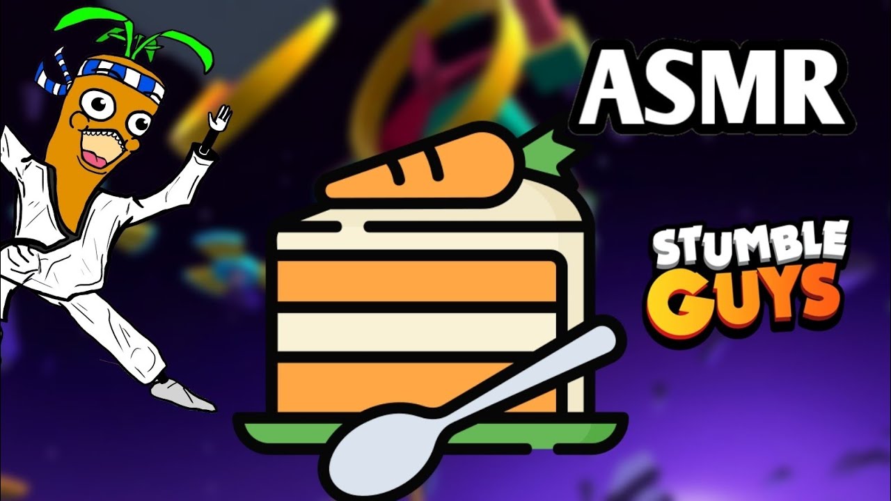COMIENDO PASTEL de ZANAHORIA 🍰 JUGANDO STUMBLE UP 🥕 ASMR