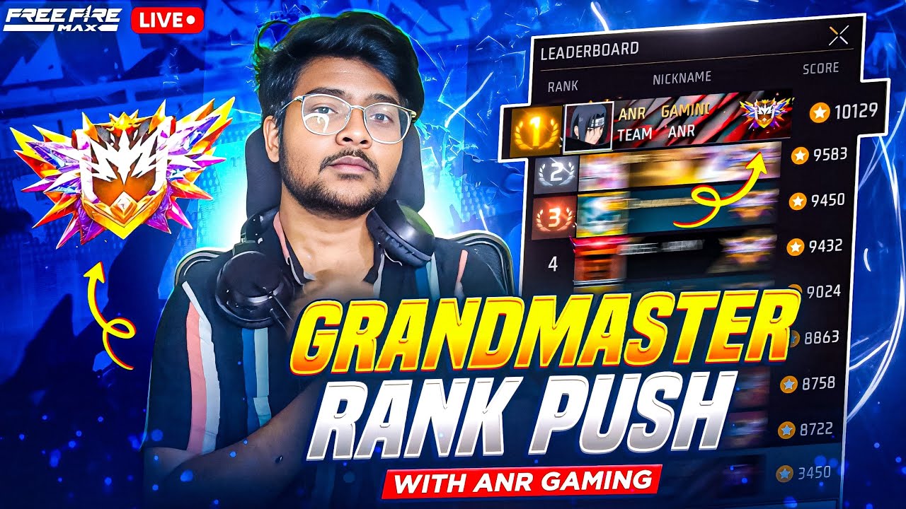 Grandmaster Live Rank Push - Shorts live Free Fire Telugu -Anr FF Gamer ...