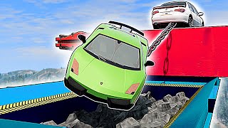 Tug of War VS Car Shredder - Which Vehicles are stronger? - BeamNG Drive