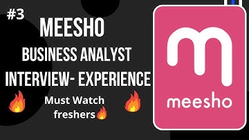 Meesho Interview - Business Analyst| Fresher |  Must Watch | Nit Patna Campus Placement | Video - 3