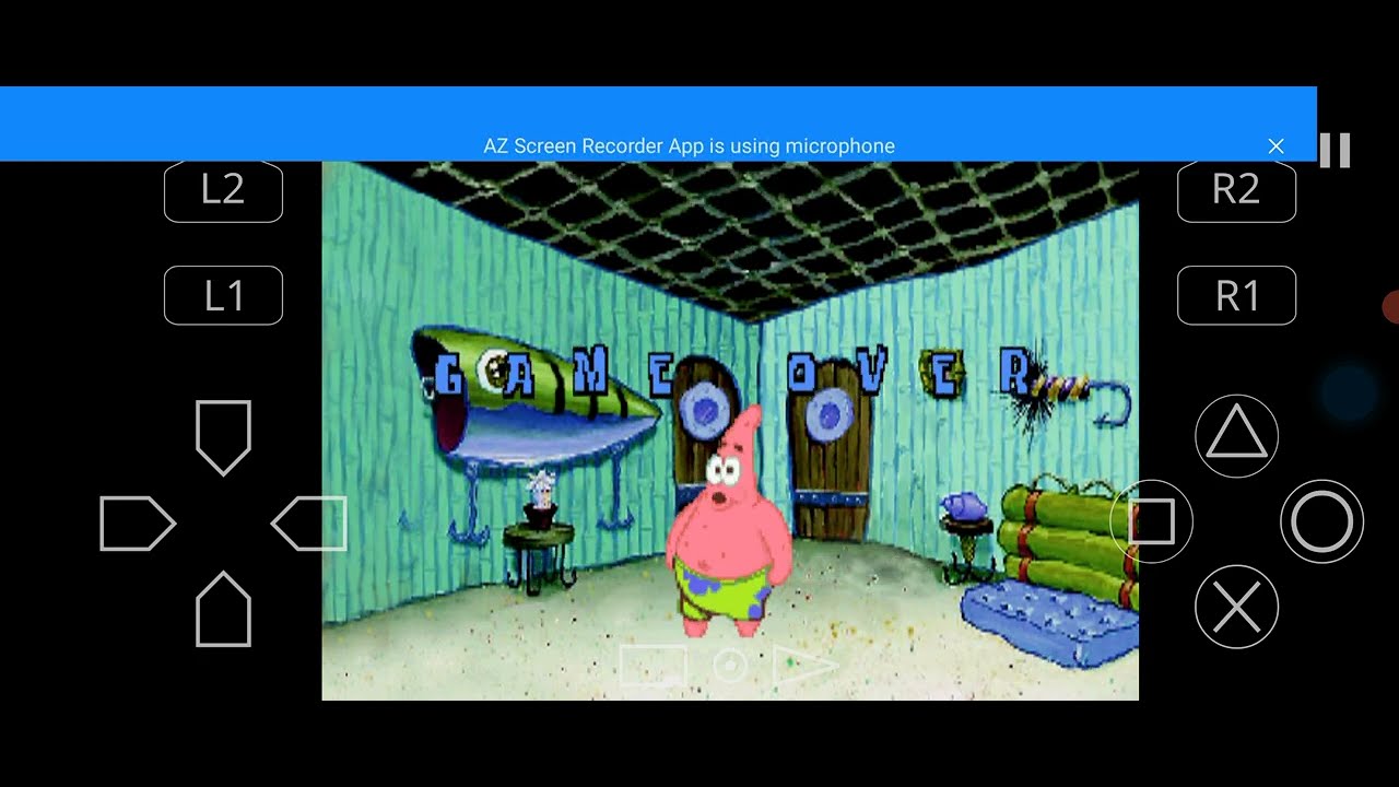 Spongebob Supersponge (PS1) Game Over
