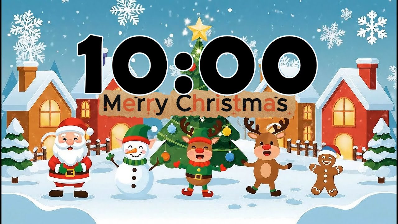 10-Minute Christmas-Themed Timer – Cozy Holiday Countdown for Study, Work, or Classroom 🎅🎁