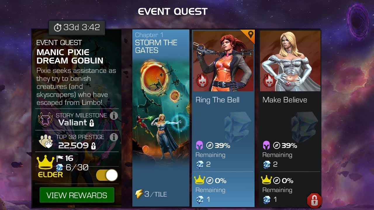 Marvel Contest of Champions- March 2026 EQ- Elder Difficulty Quest 1