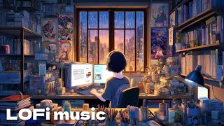 Lofi music：Evening Rain: 32 Lofi Tracks to Enhance Your Study Sessions　リラックス、作業用、勉強用、睡眠用音楽