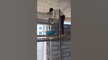 Amazing way of Wall Construction 👷👌 #youtubeshorts #wall