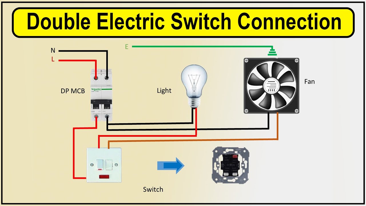 How To Make Double Electric Switch Connection wire dual switch YouTube