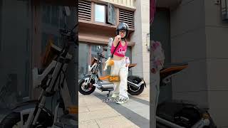 They Laughed at Her MINI BIKE So She Bought a GIANT One 😱🏍️‼️