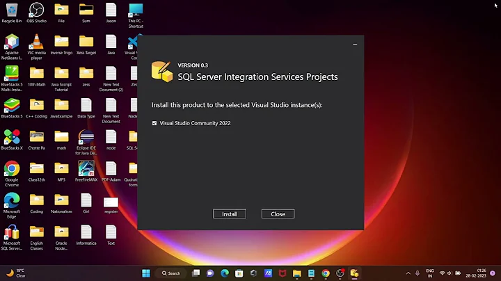 How to install ssis in visual studio 2022