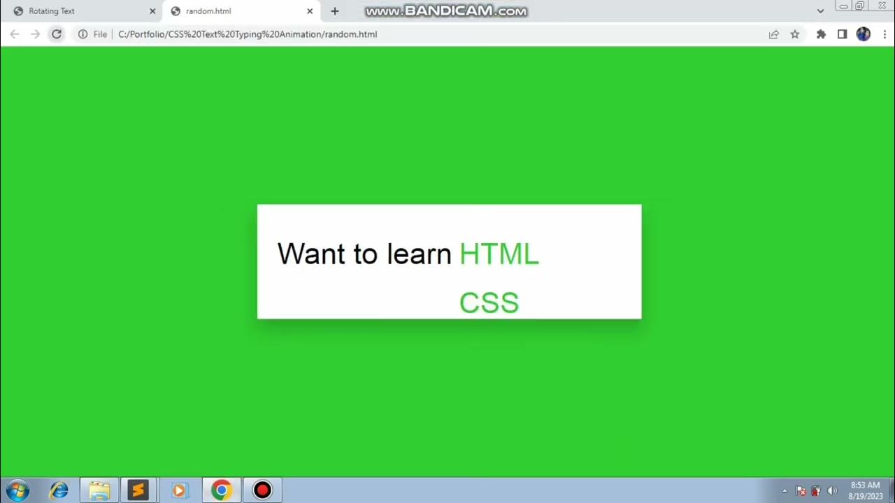 Rotating text animation using HTML and vanilla CSS - YouTube