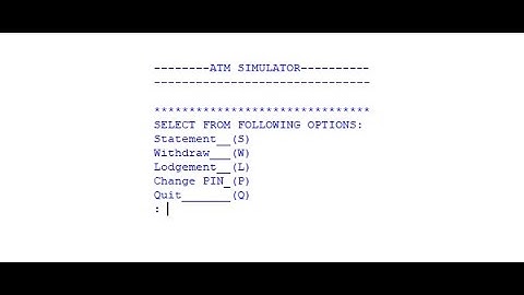 ATM SIMULATOR IN PYTHON WITH SOURCE CODE