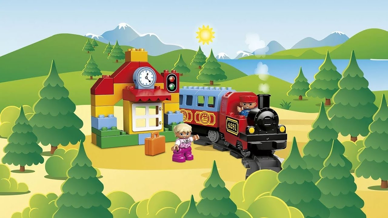 Конструктор Лего Дупло #10507 Мой первый поезд! Lego Duplo Train! - YouTube