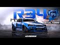 NISSAN-GTR-R34-Virtual Tuning Photoshop