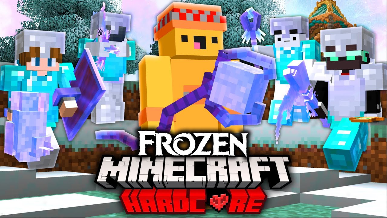 100 Players Simulate a Frozen Tournament in Minecraft!