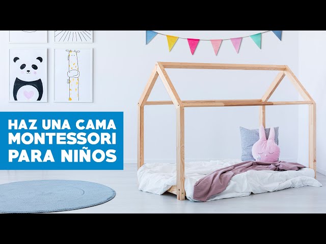 Como hacer cama montessori usando una base comun 😻 