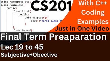 CS201 Final Term Preparation 2025 | M Taimoor Ameen