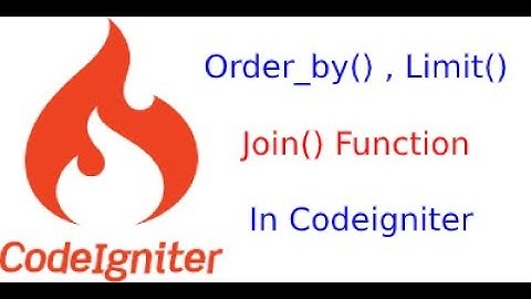 Codeigniter tutorial for beginners in hindi | select data from database |join query|order_by|limit()