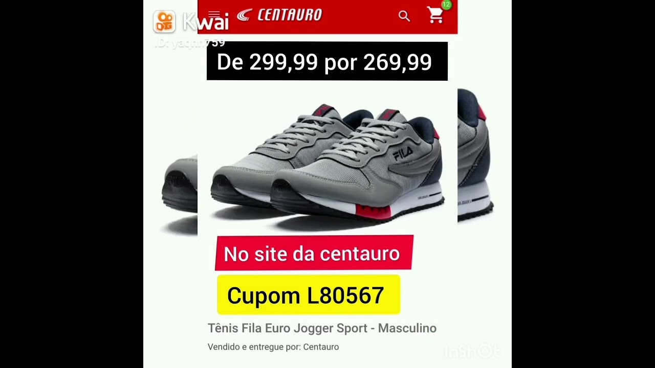 Tênis Casual Fila Jogger Sport - Cupom da Centauro L80567- #filasport -  YouTube