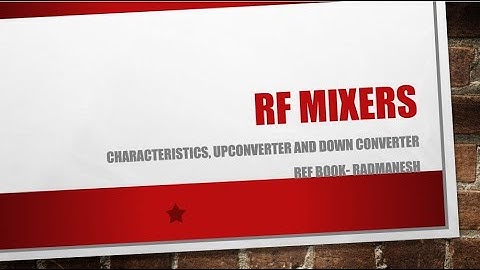 RF MIXERS