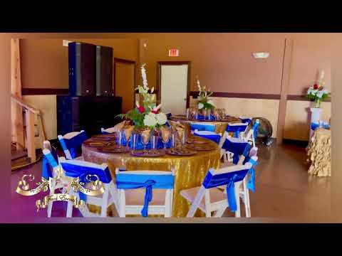 FAOS EVENTS QUINCEAÑERA DECORATION ROYAL BLUE AND GOLD COLOR @faosevents