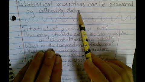 Recognize Statistical Questions