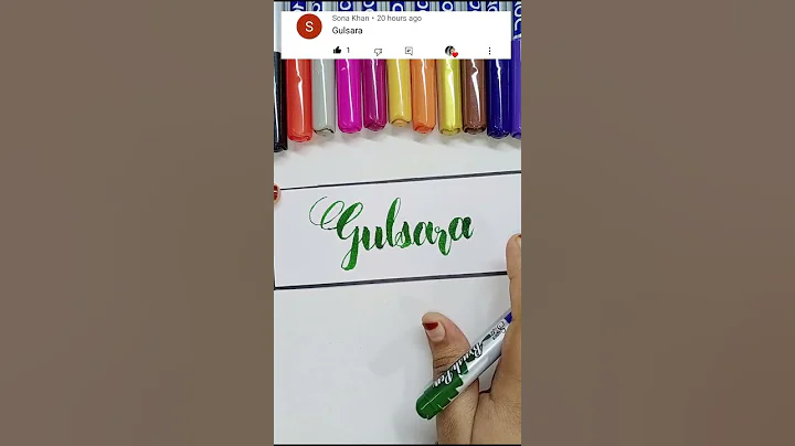 Gulsara 🥰 name calligraphy ||doms brush pen calligraphy || calligraphy name writing/WhatsApp status💕