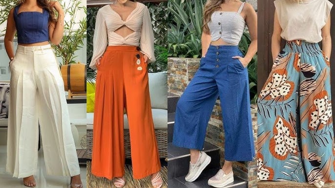 How to style wide leg palazzo pants 5 ways - Karins Kottage