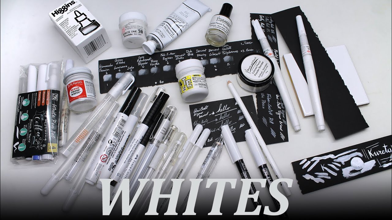 All my white art supplies