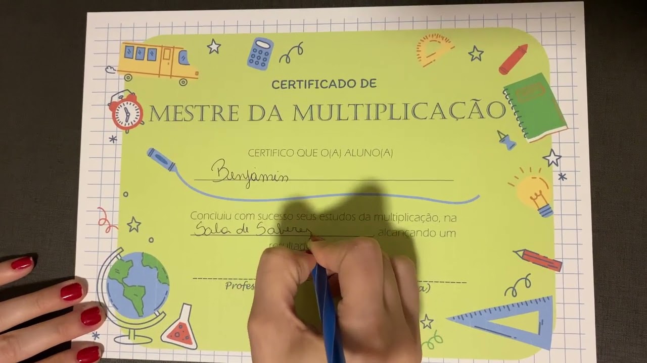 Certificado de Mestre da Multiplicação - Materiais e Atividades Didáticas