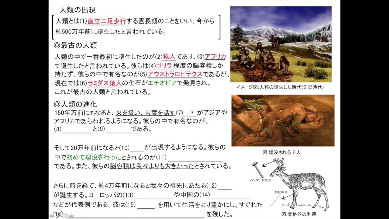 世界史 1章 1 人類の誕生 Youtube