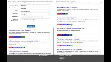 Markket.AI - Computer Generated Ad Copy
